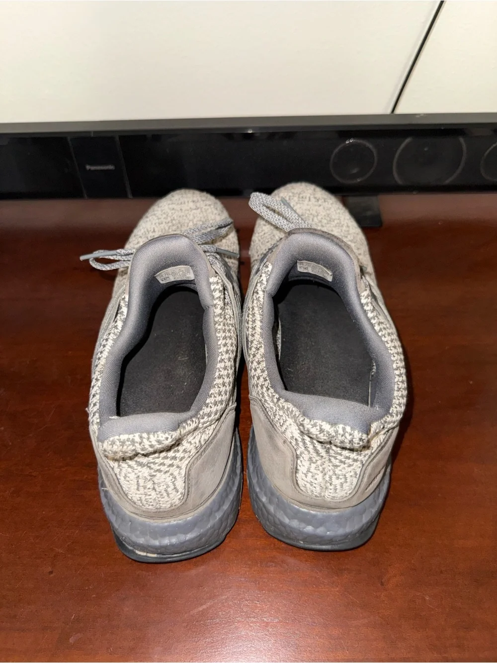 adidas Grey Heather Knit Running Shoes